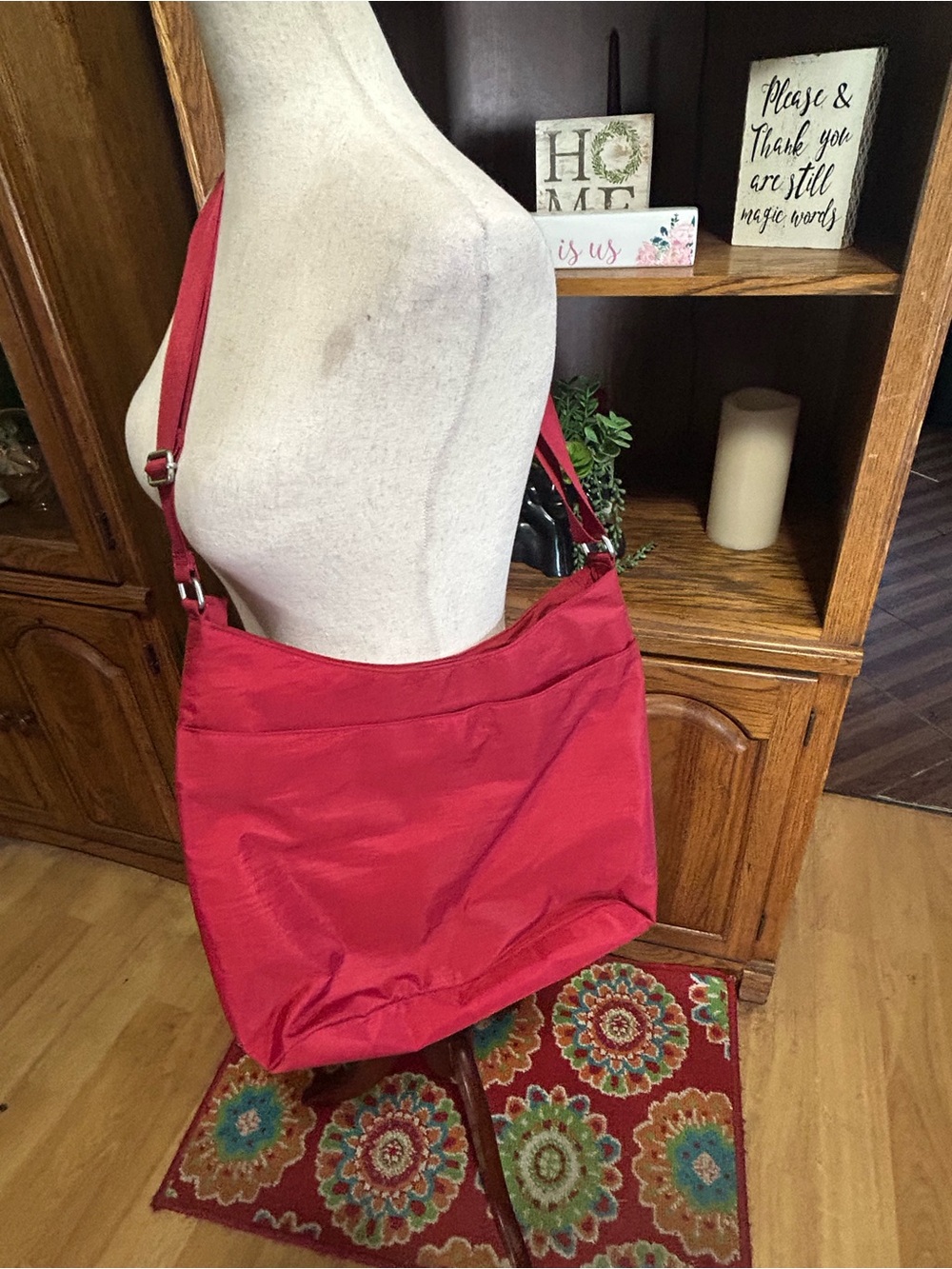 Baggallini Quilted Crossbody Bag - Deep Red - Picture 4 of 6